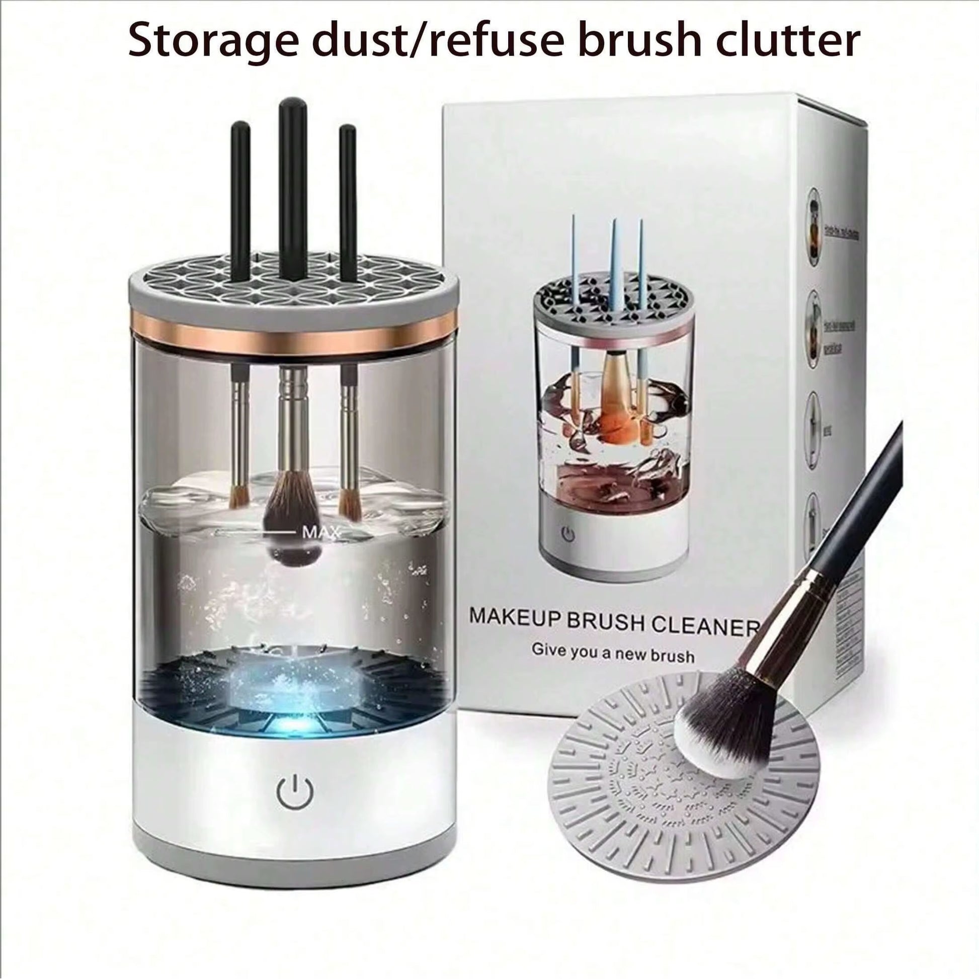 Electric Lazy Makeup Brush Cleaner | Automatic Cleaning with Storage Box Special Cleaning Storage for Makeup Tools