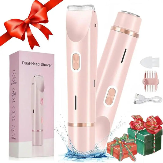 Electric Bikini Trimmer for Women, 1 Set Rechargeable 2 in 1 Body & Facialhair Removal for Winter Gift, Waterproof Wet &Dry Use Trimmer for Women, Halloween Christmas Gift, Fall Essentials Tiktokshopspringglowup